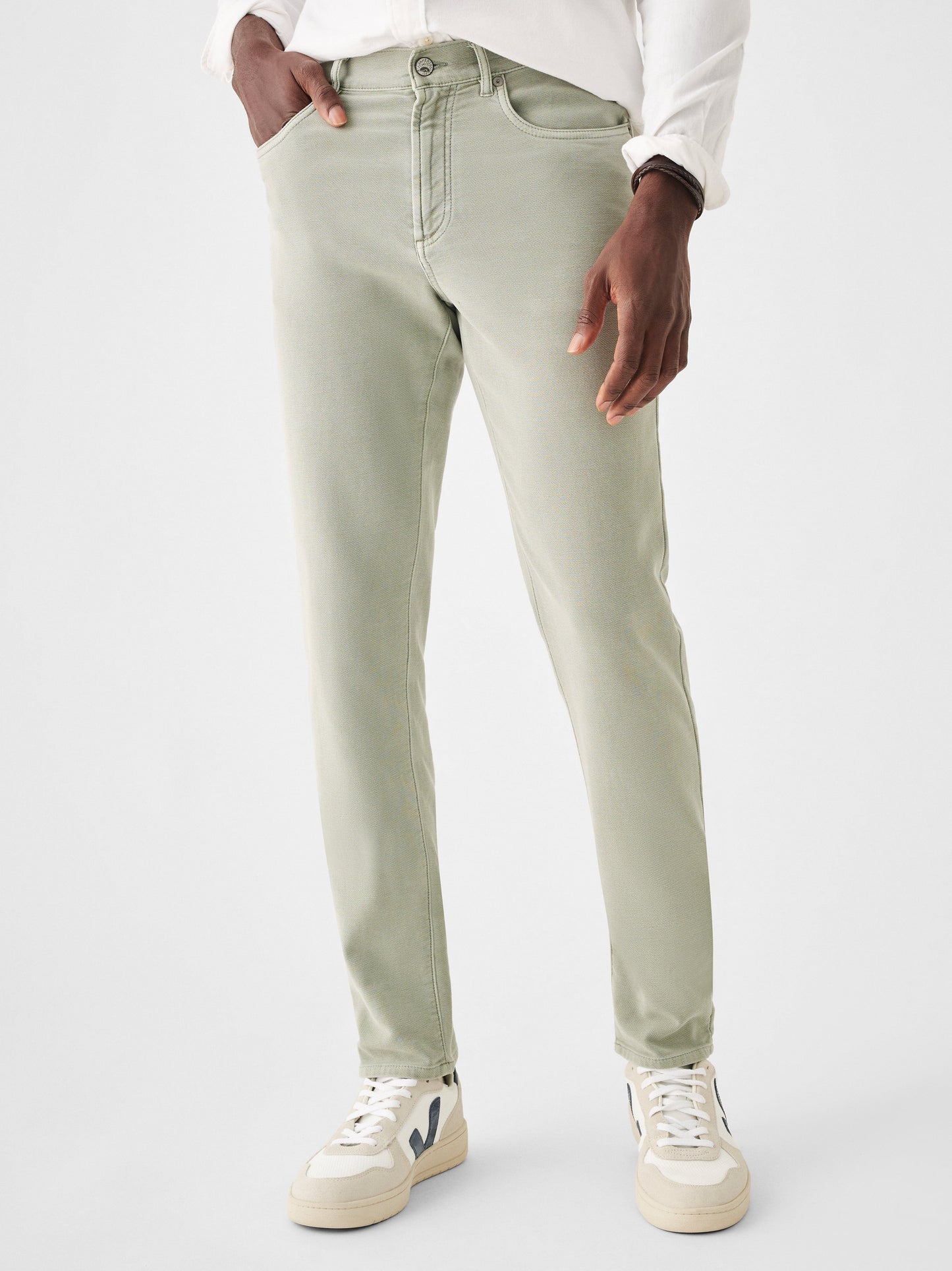 Faherty 5-Pockets Stretch Terry 5-Pocket - Faded Olive