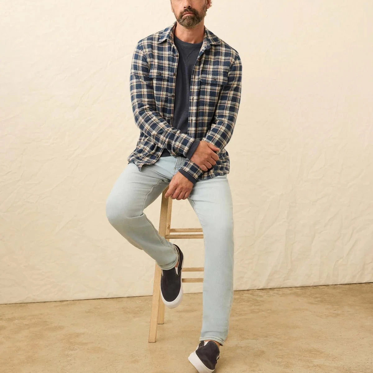 Faherty Flannels & Overshirts GOLDEN LAKE PLAID / S Legend™ Sweater Shirt
