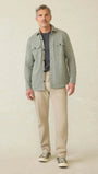 Faherty Jackets Inlet Knit CPO - Olive Brush Melange