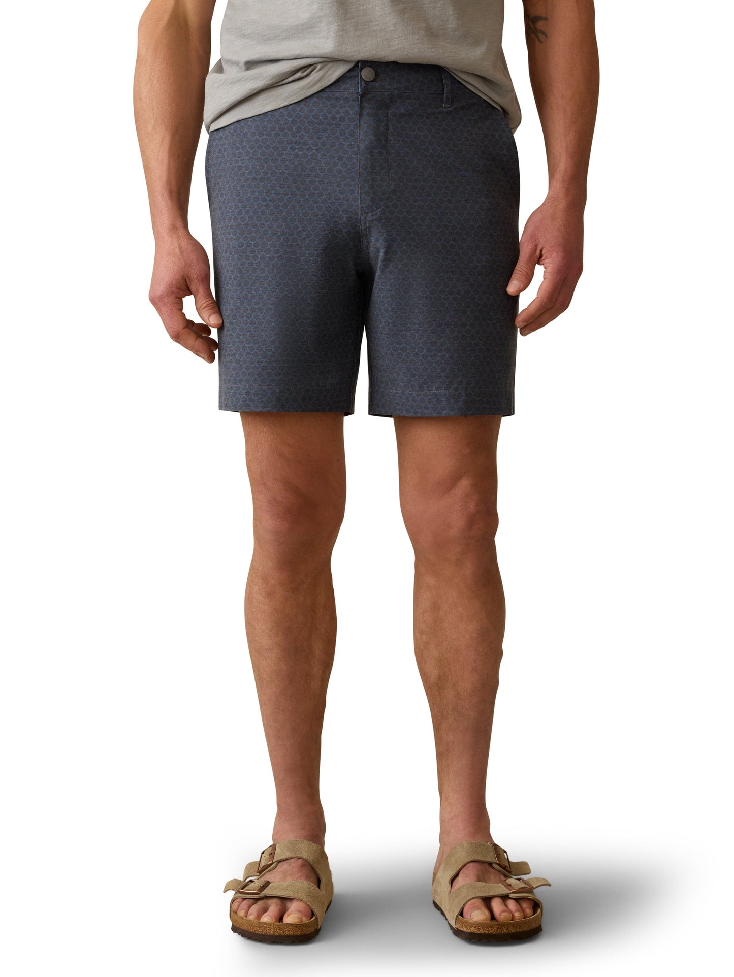 Faherty Shorts All Day Short 2.0 (7") - Midnight Fishscale