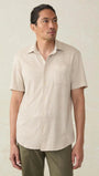Faherty Sport Shirts Island Sand Fishscale / L Short-Sleeve Hermosa Shirt