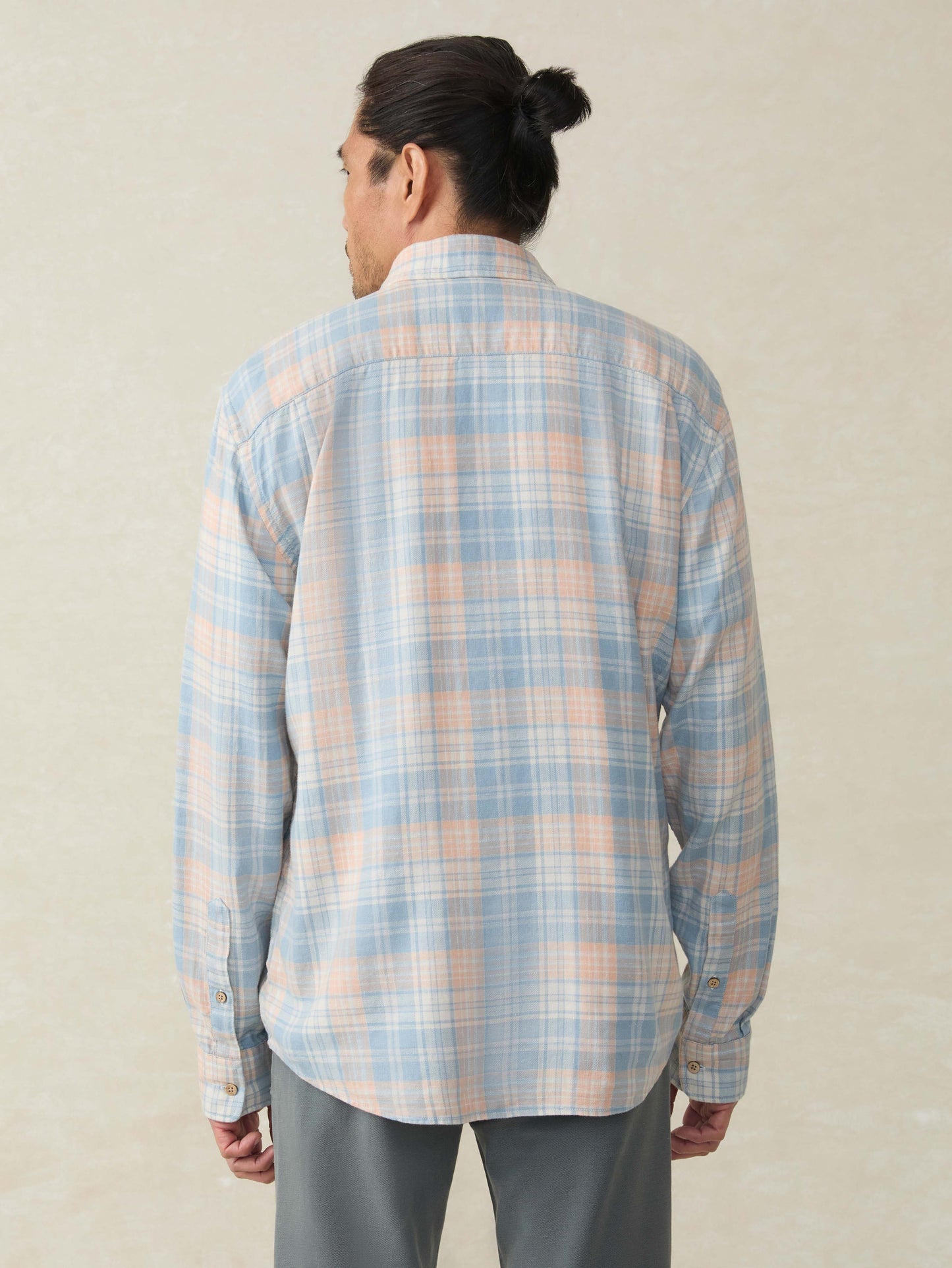 Faherty Sport Shirts Long-Sleeve Breeze Shirt - Coral River Plaid