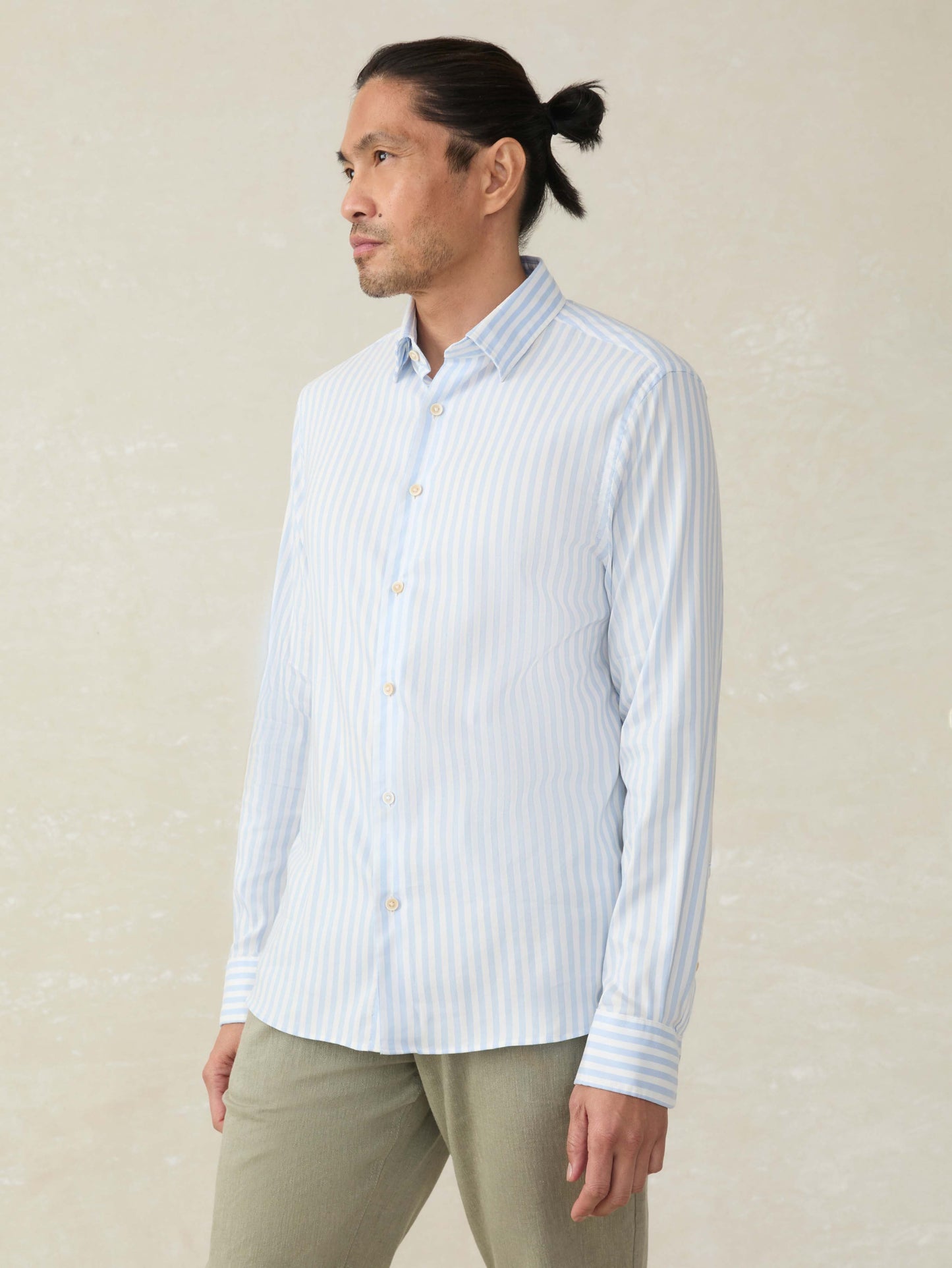 Faherty Sport Shirts Movement Monterey Shirt - Blue Cape Stripe