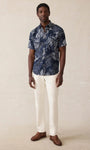 Faherty Sport Shirts Short-Sleeve Breeze Shirt - Navy Perro Tropical