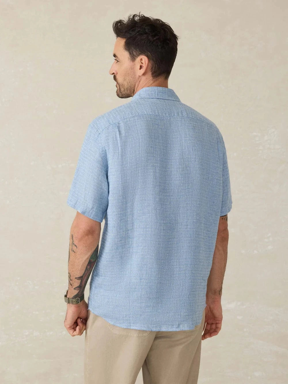 Faherty Sport Shirts Short-Sleeve Palma Linen Shirt