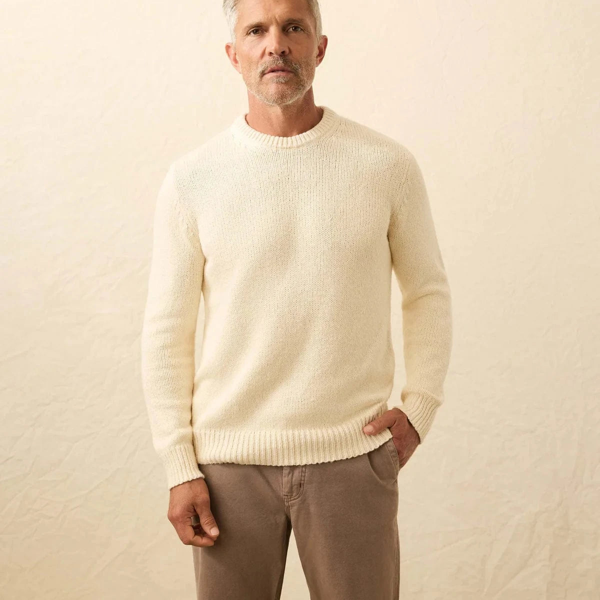 Faherty Sweaters BONE / S Heirloom Crewneck Sweater