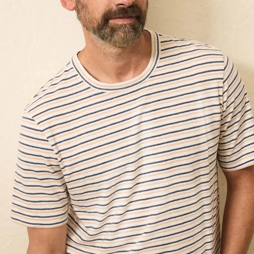 Faherty T-Shirts Canyon Creek Stripe / S Sunwashed Regenerative Tee