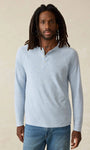 Faherty T-Shirts Light Blue Heather / S Long-Sleeve Cloud Henley