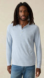 Faherty T-Shirts Light Blue Heather / S Long-Sleeve Cloud Henley