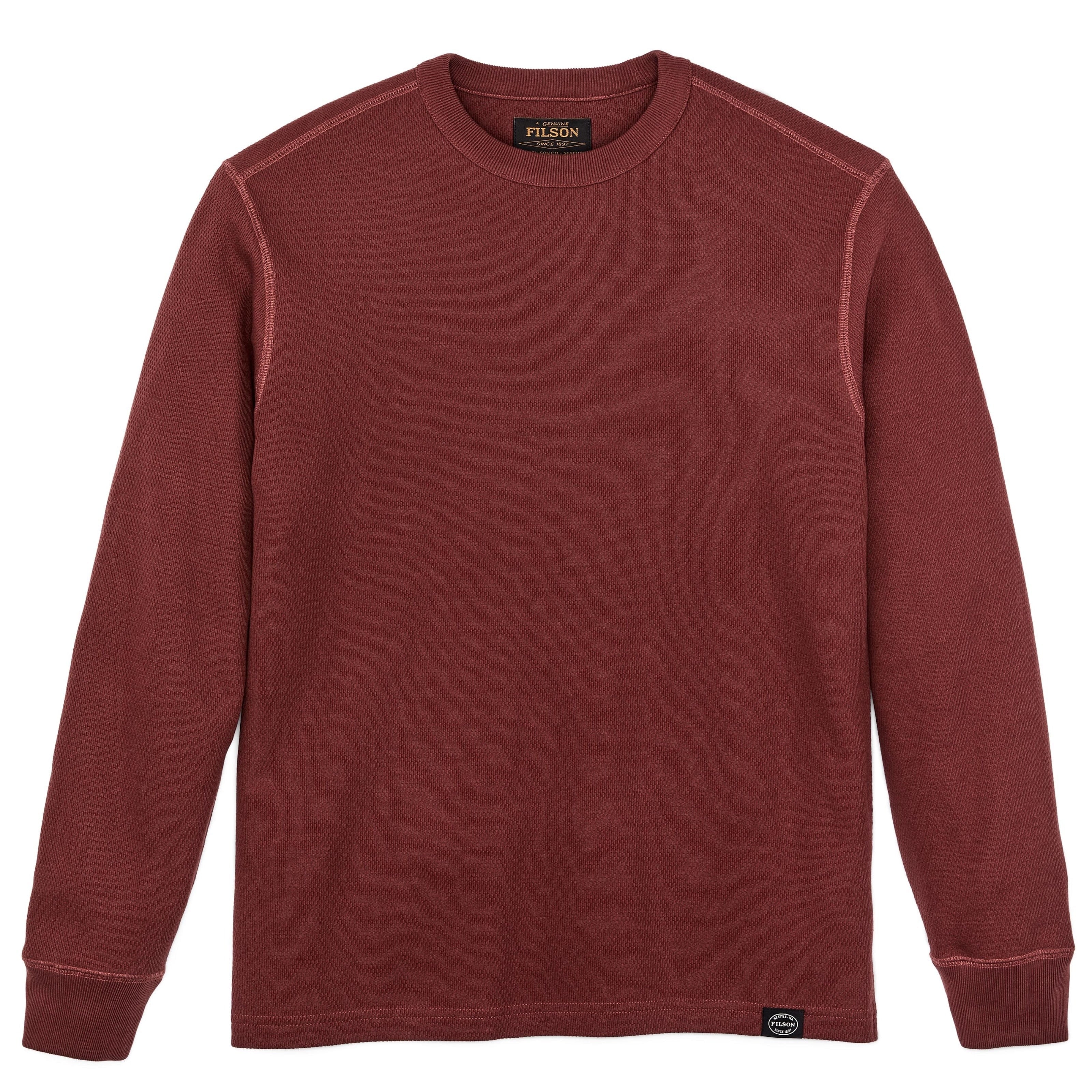 Filson Crew Necks & Hoodies fired brick / M Waffle Knit Thermal Crewneck