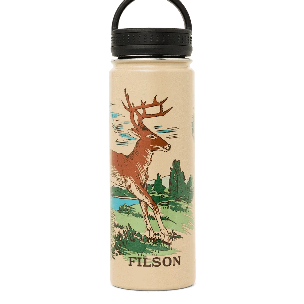 Filson Drinkwear Sandstone/ Deer Leap / One Size 20 oz. Metal Water Bottle