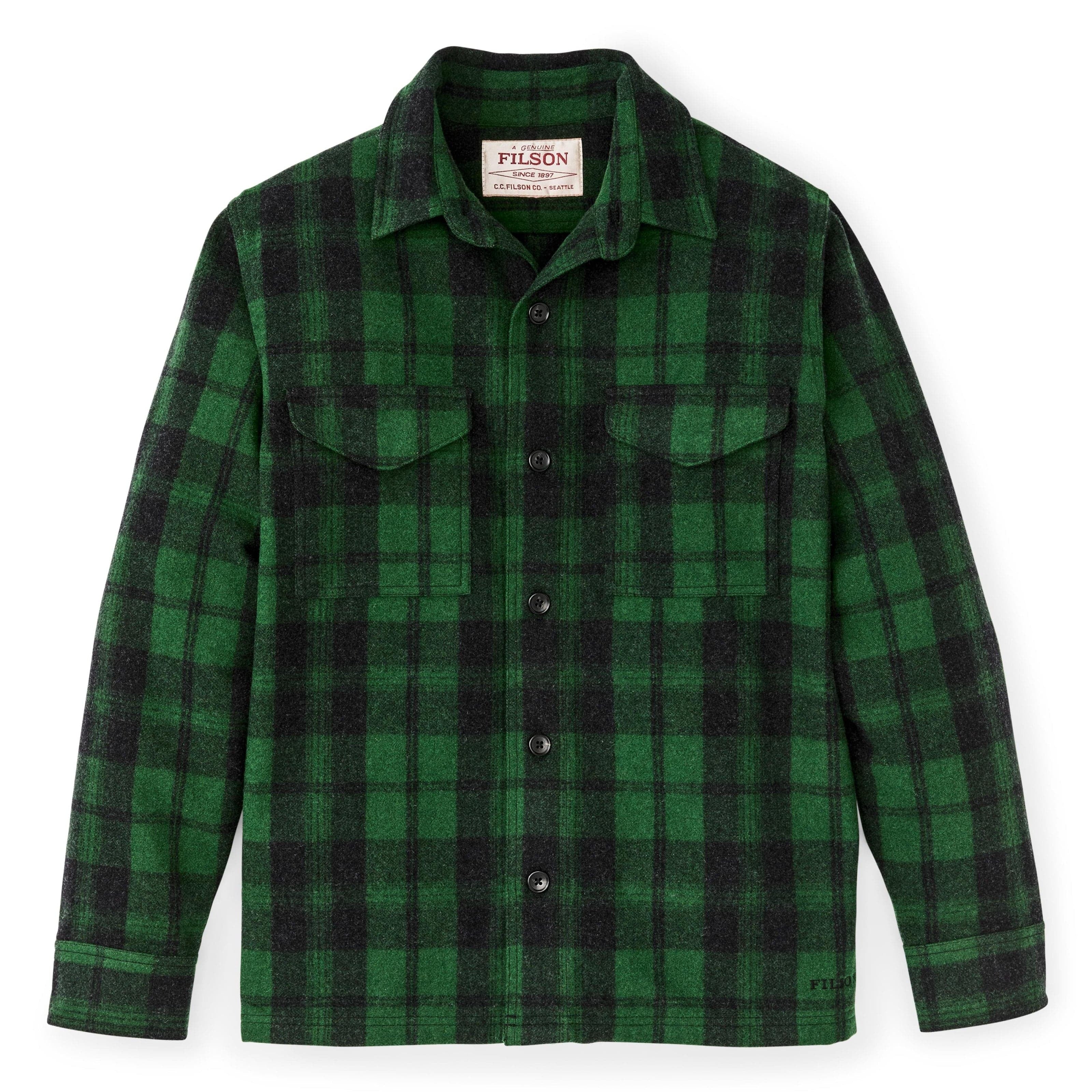 Filson Flannels & Overshirts green / black plaid / M Wool Jac-shirt