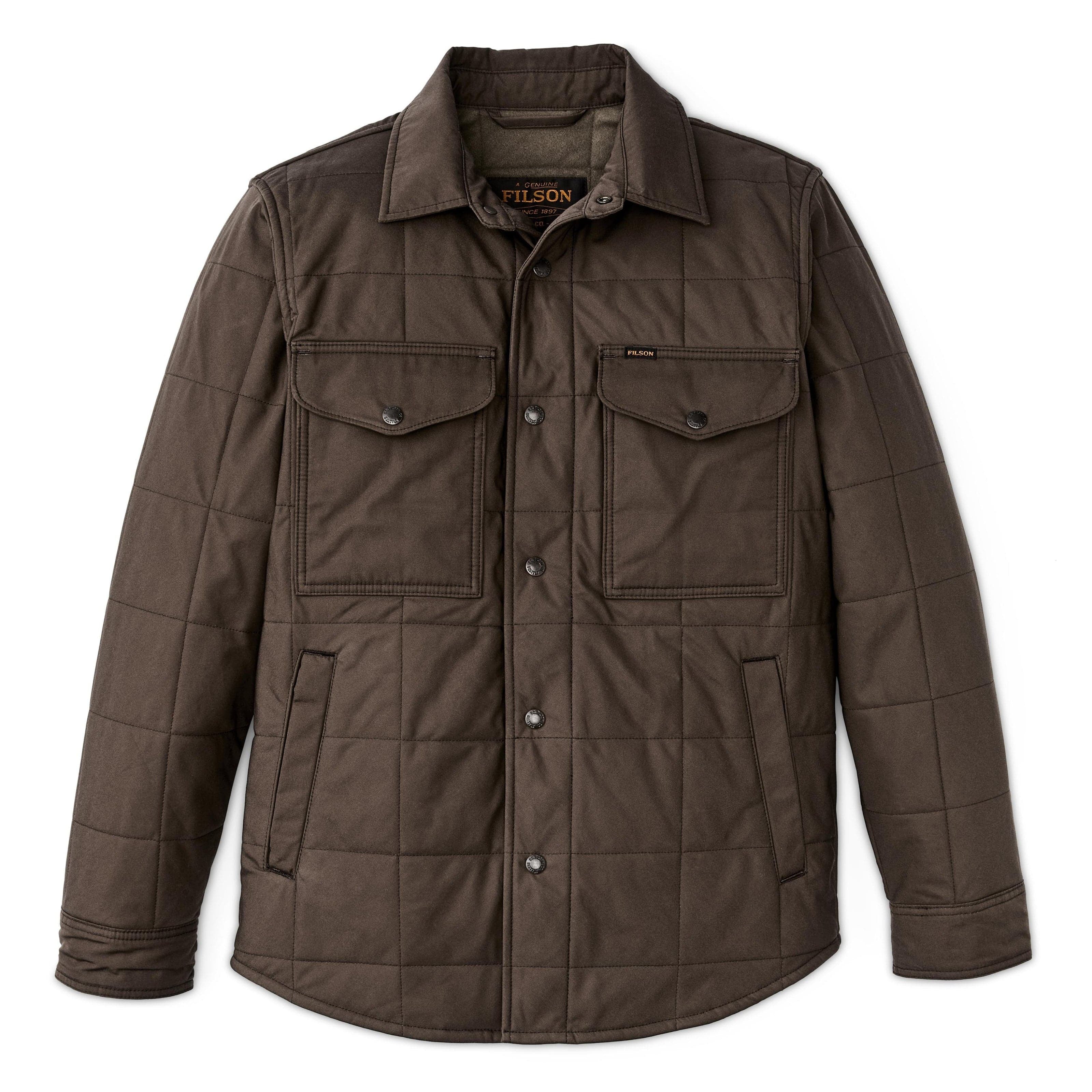 Filson Jackets slate black / M Cover Cloth Quilted Jac-shirt