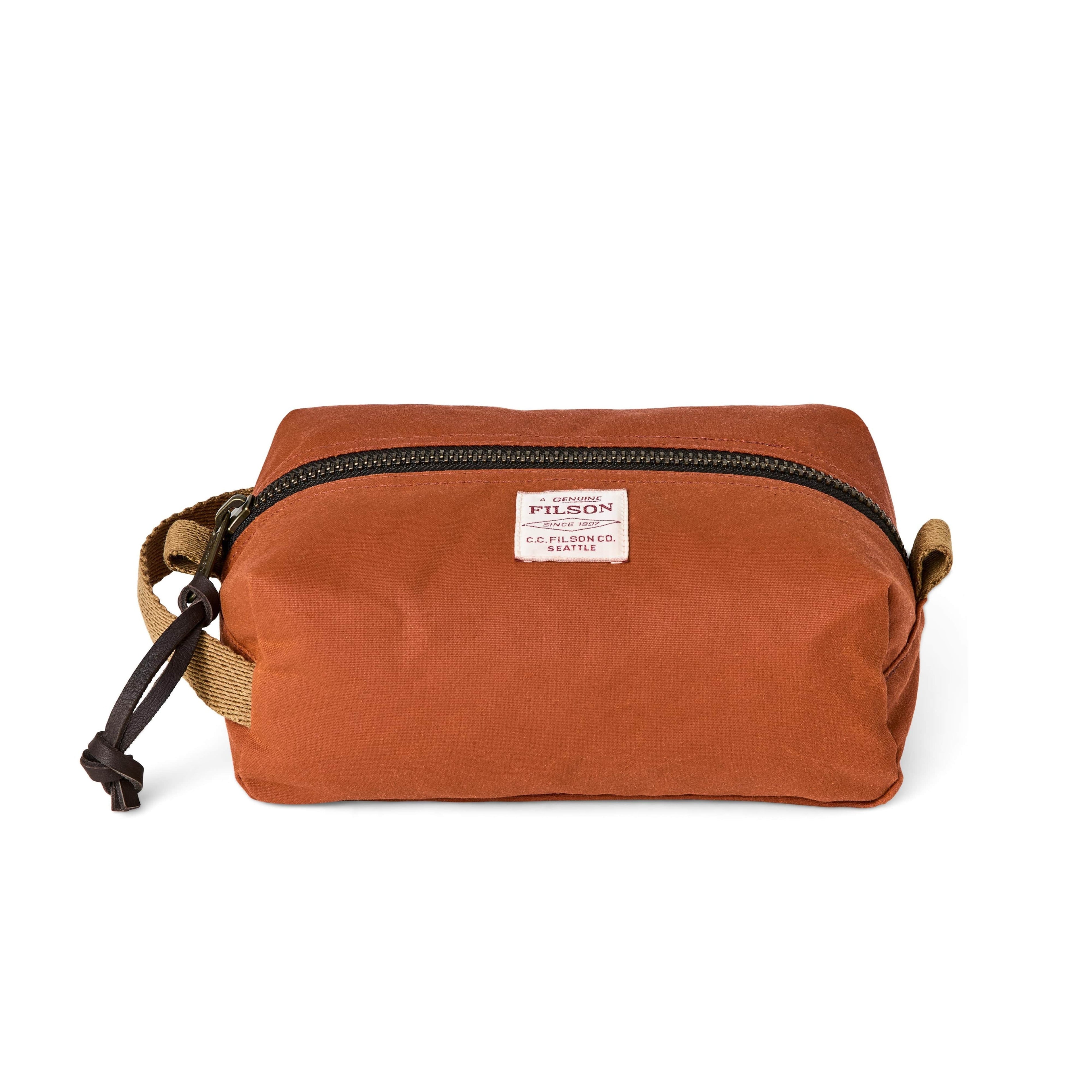 Filson Luggage Tin Cloth Travel Kit- Rust
