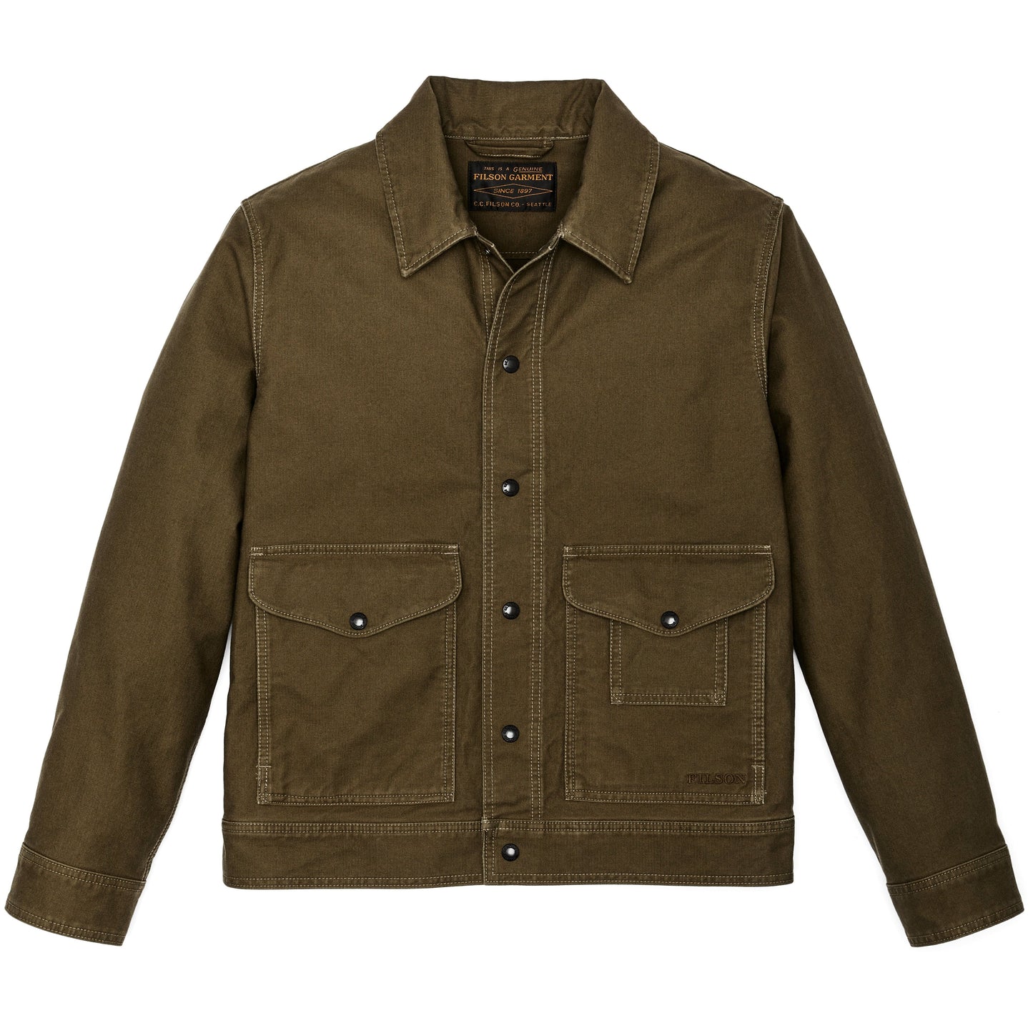 Filson Outerwear Jungle Cloth Work Jacket- Dark Olive