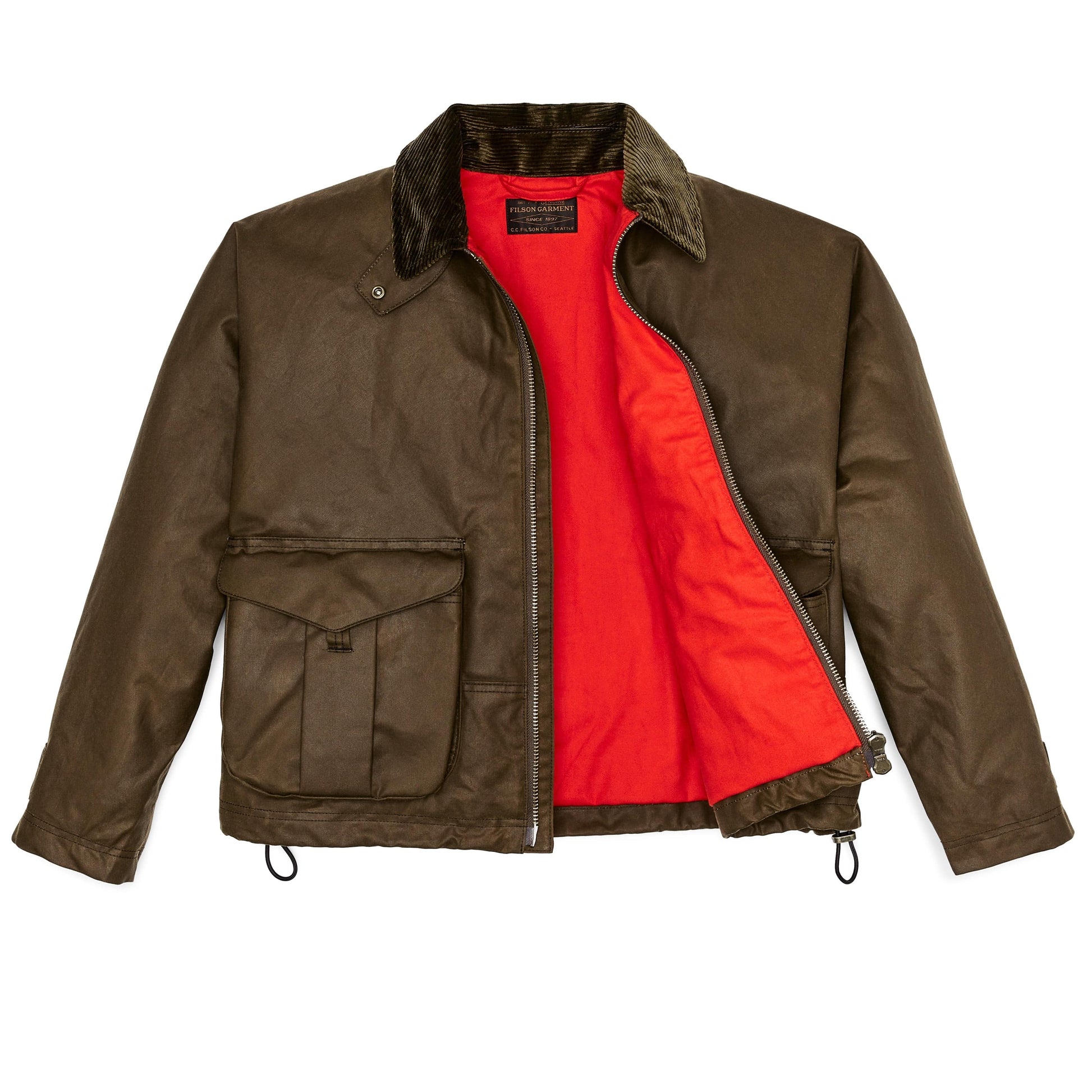 Filson Outerwear Women's Shelter Cloth Short Work Jacket- Dark Tan