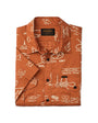 Filson Sport Shirts Washed Short Sleeve Feather Cloth Shirt- Bourbon / Knots