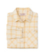 Filson Sport Shirts Women's Light Weight Alaskan Guide Shirt- Ivory / Straw Plaid