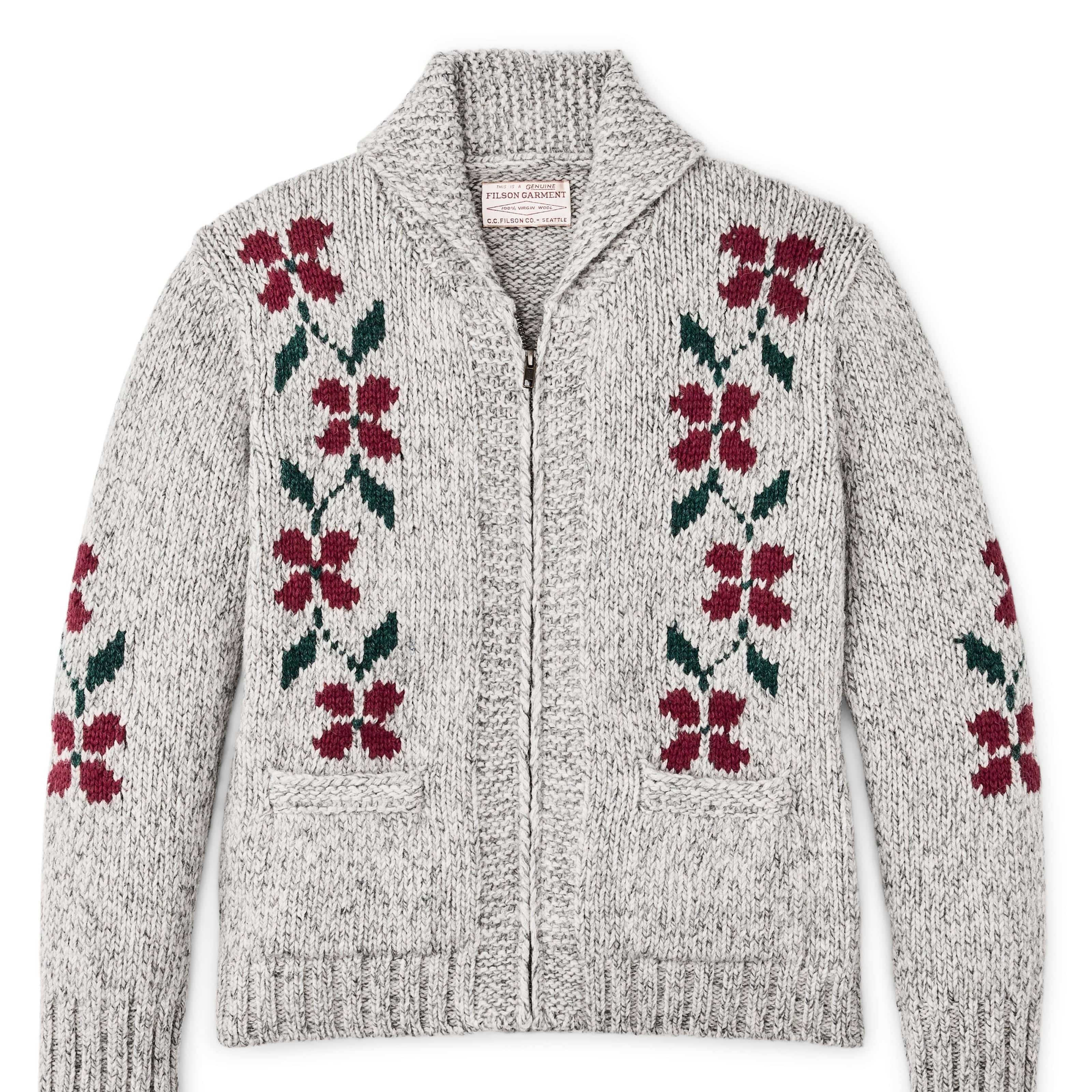 Filson Sweaters GRAY FLOWER / XS Women's Zippered Wool Sweater
