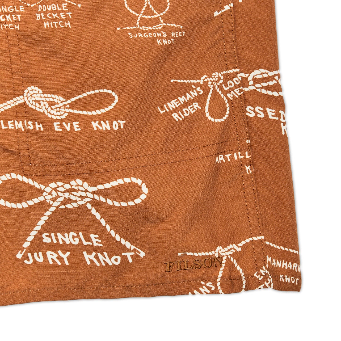 Filson Swimwear Oxbow Lake Trunks- Bourbon / Knots