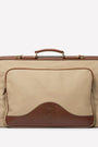 Ghurka Luggage Packet No. 83 - Khaki Twill & Vintage Chestnut Leather