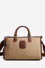 Ghurka Luggage Stash No. 67 - Khaki Twill & Vintage Chestnut Leather