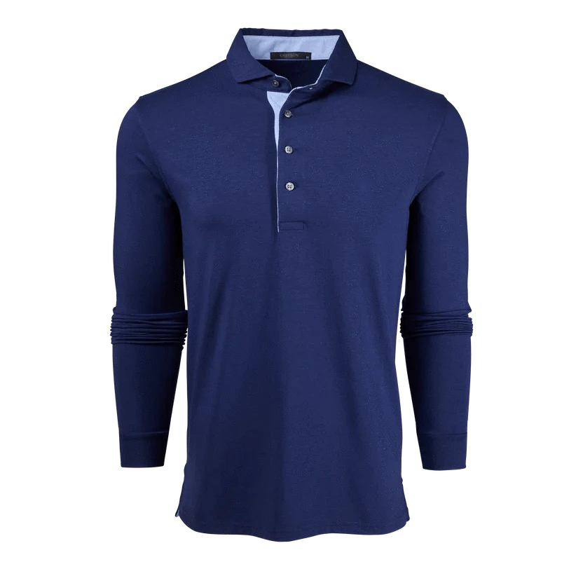 Greyson Clothiers Polos Apache Long Sleeve Polo - Maltese Blue