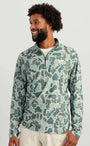 HUK 1/4 Zip 013 / S KC Print Leeward Lightweight Fleece 1/4 Zip