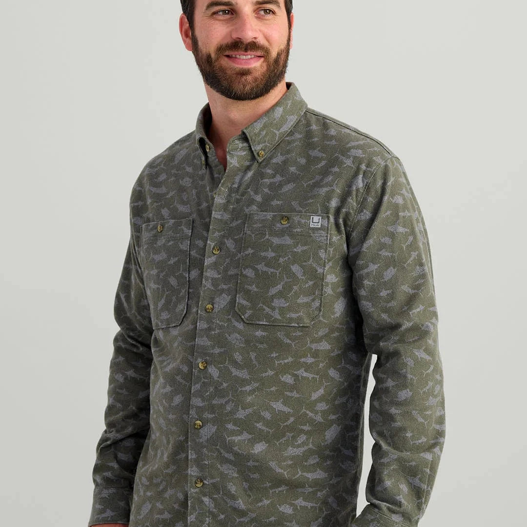 HUK Flannels & Overshirts 316 / S Chesapeake KC Printed Flannel