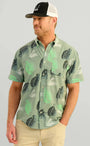 Huk Sport Shirts Kona Button-Down - Fog Green Island Dreaming