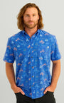 Huk Sport Shirts Kona Button-Down - Ocean Blue Flying High