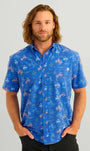 Huk Sport Shirts Kona Button-Down - Ocean Blue Flying High
