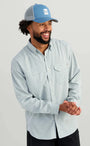 HUK Sport Shirts North Atlantic Heather / S Tide Point Heathered Ripstop Button-Down