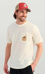 HUK T-Shirts Egret / S Lab Patch Pocket Tee
