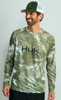 Huk T-Shirts Mossy Oak Pursuit Performance Crew - Mossy Oak Stormwater Freshwater