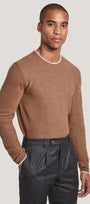 Jack Victor Limited Sweaters Camel / M Belvedere Crew Neck