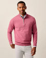 Johnnie-O 1/4 Zip BERRY / S Desmond Plaited Cotton Blend 1/4 Zip Sweater