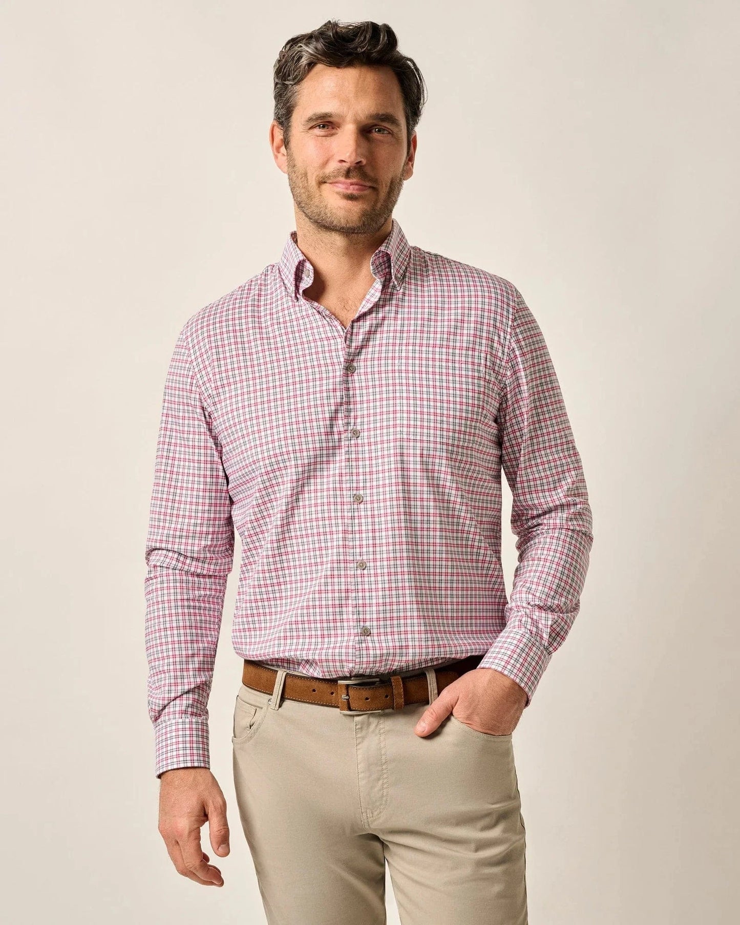 Johnnie-O Dress Shirts Natural Performance Button Down Shirt - Morganstern