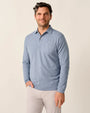 Johnnie-O Polos Cloudburst / S Long Sleeve Original 4-Button Polo - Coastal Wash