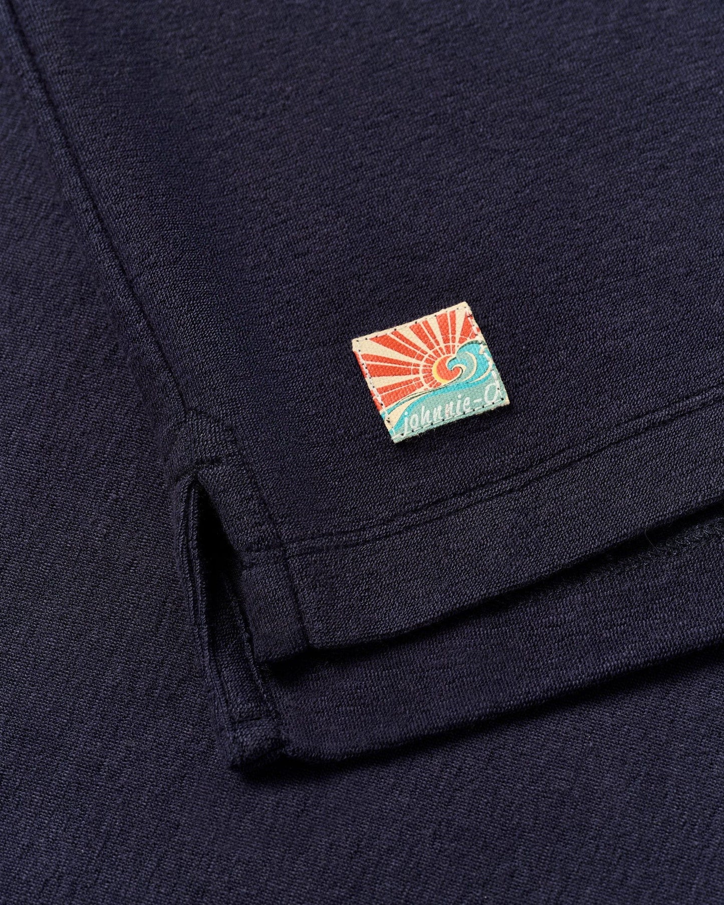 Johnnie O Polos Frankie French Terry Johnny Collar Polo - Navy