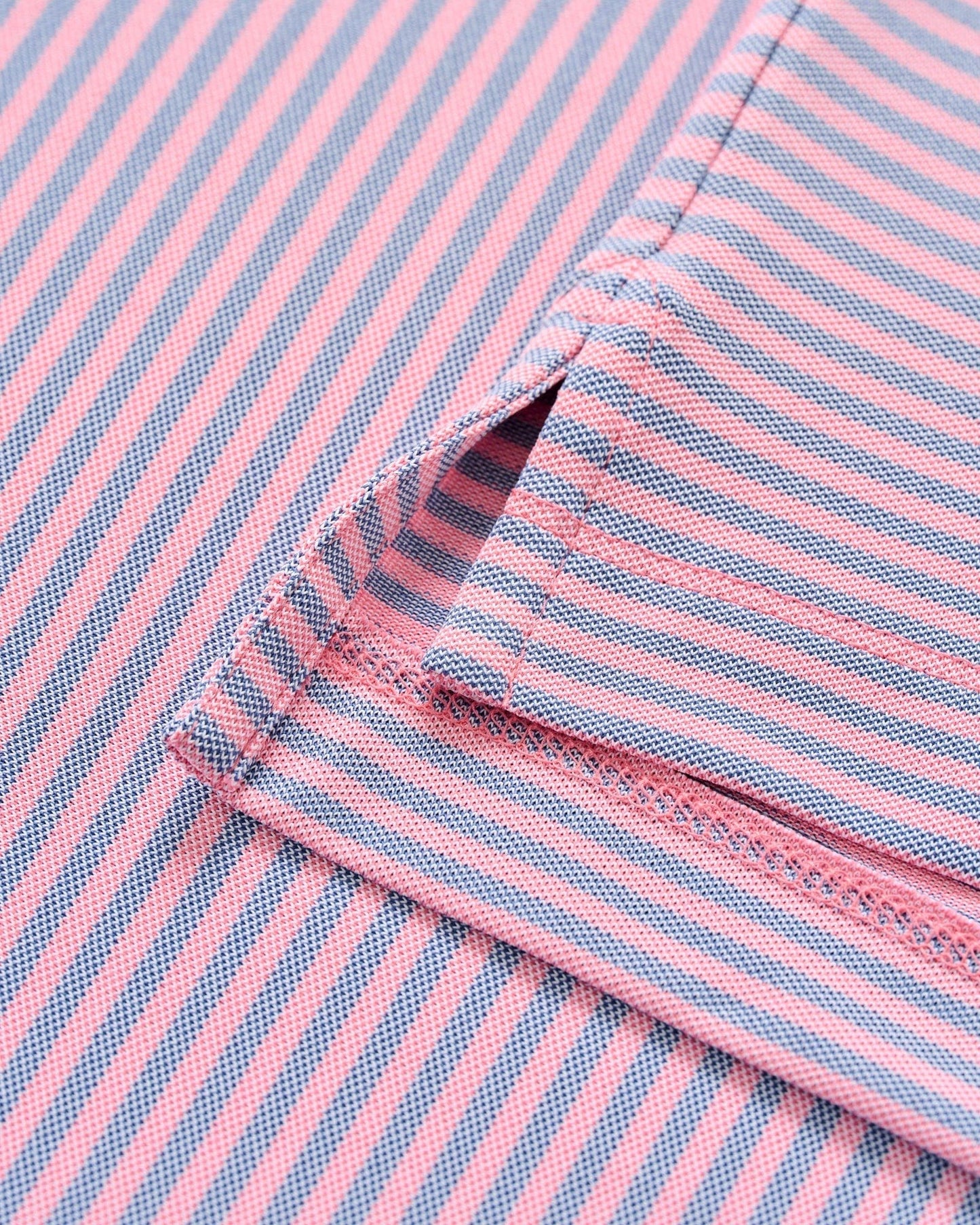 Johnnie O Polos Performance Mesh Polo - Stetson Stripe in Azalea
