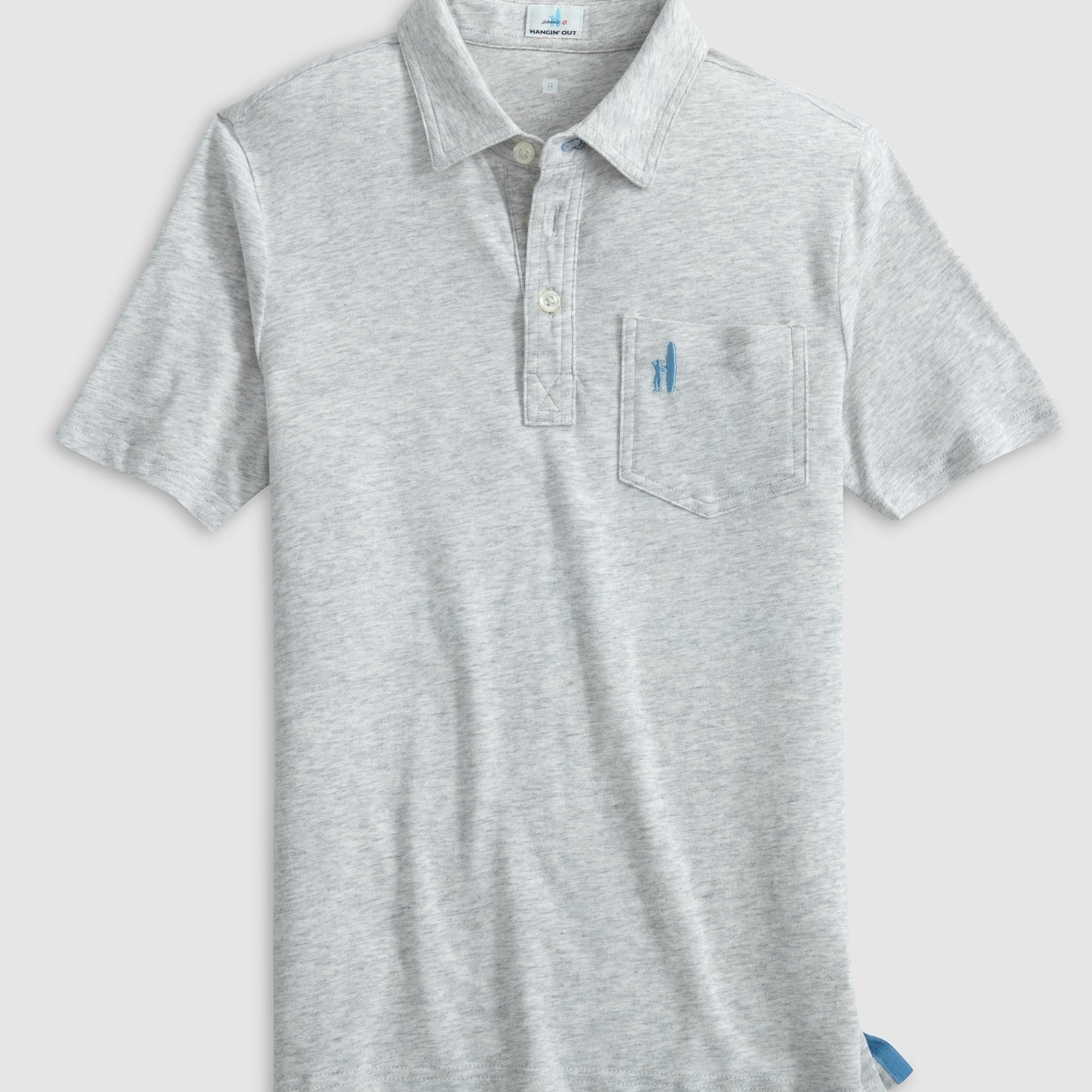 Johnnie O Polos The Heathered Original Polo 2.0- Grey