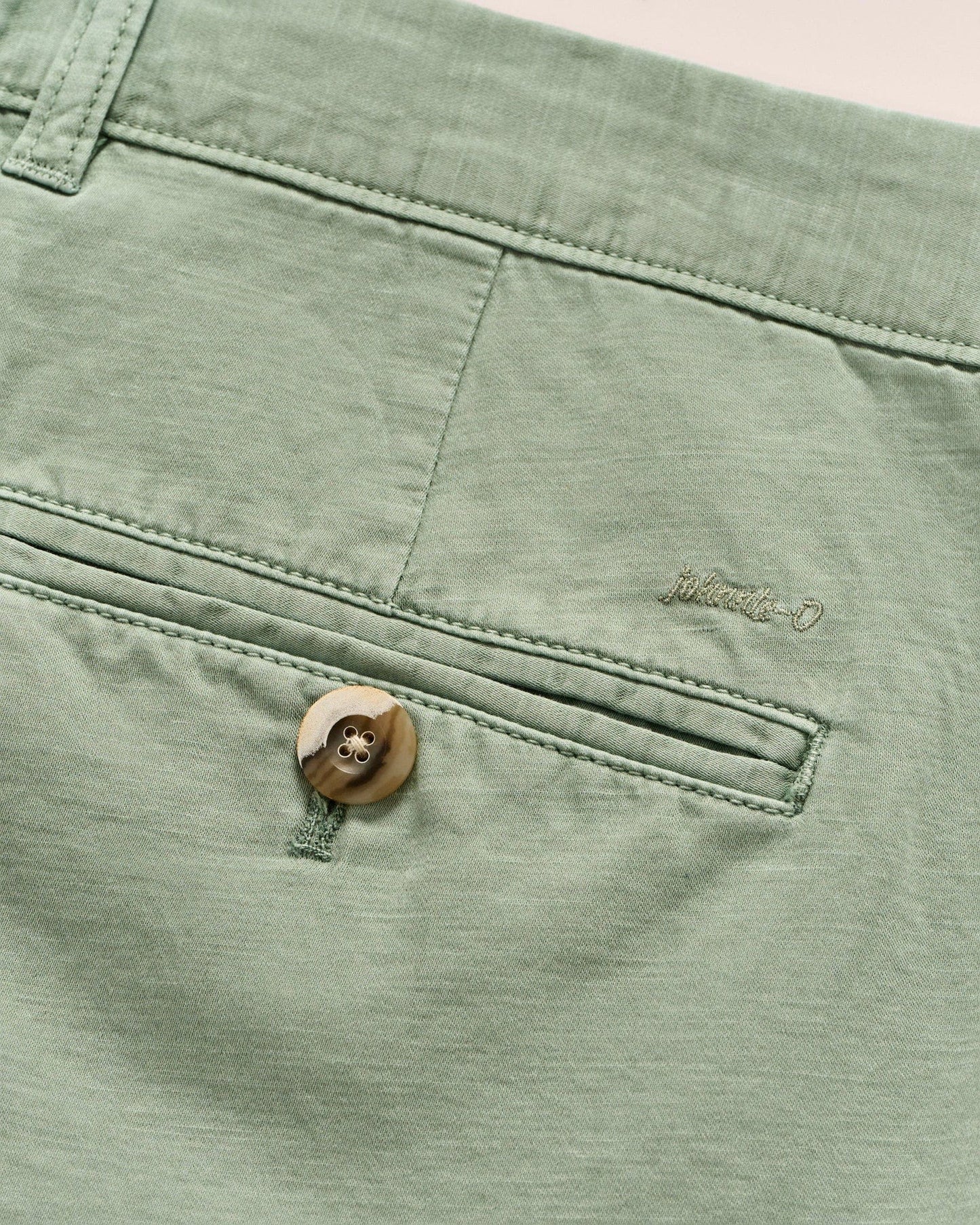 Johnnie O Shorts Melrose Cotton Linen Shorts 7" - Blue Surf