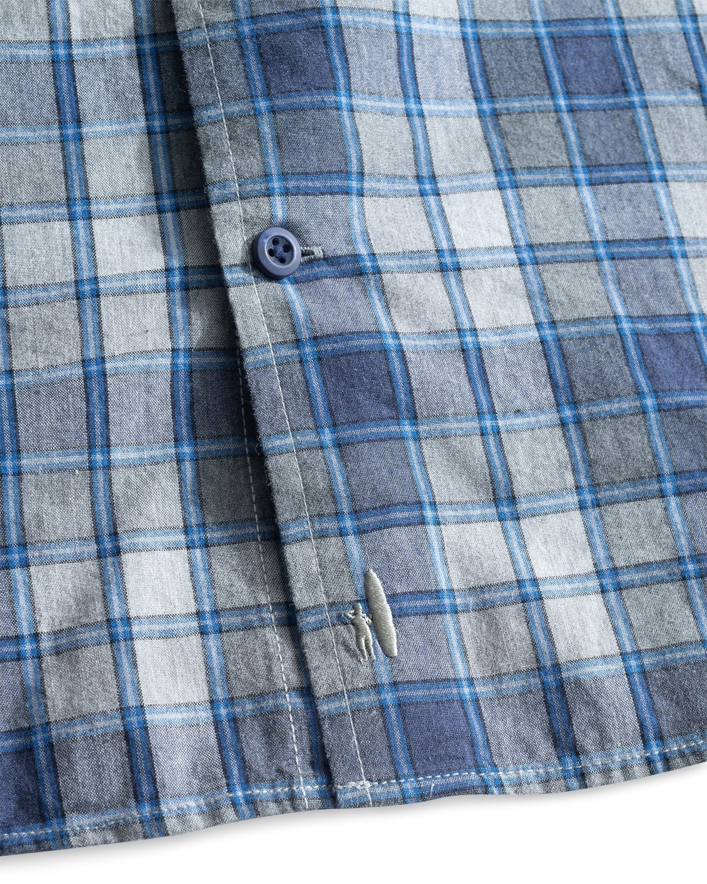 Johnnie O Sport Shirts Benjamin Tucked Cotton Blend Button Up Shirt - Heather Gray