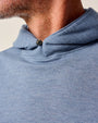 Johnnie-O Sweaters Drayton Merino Cashmere Sweater Hoodie in Laguna Blue