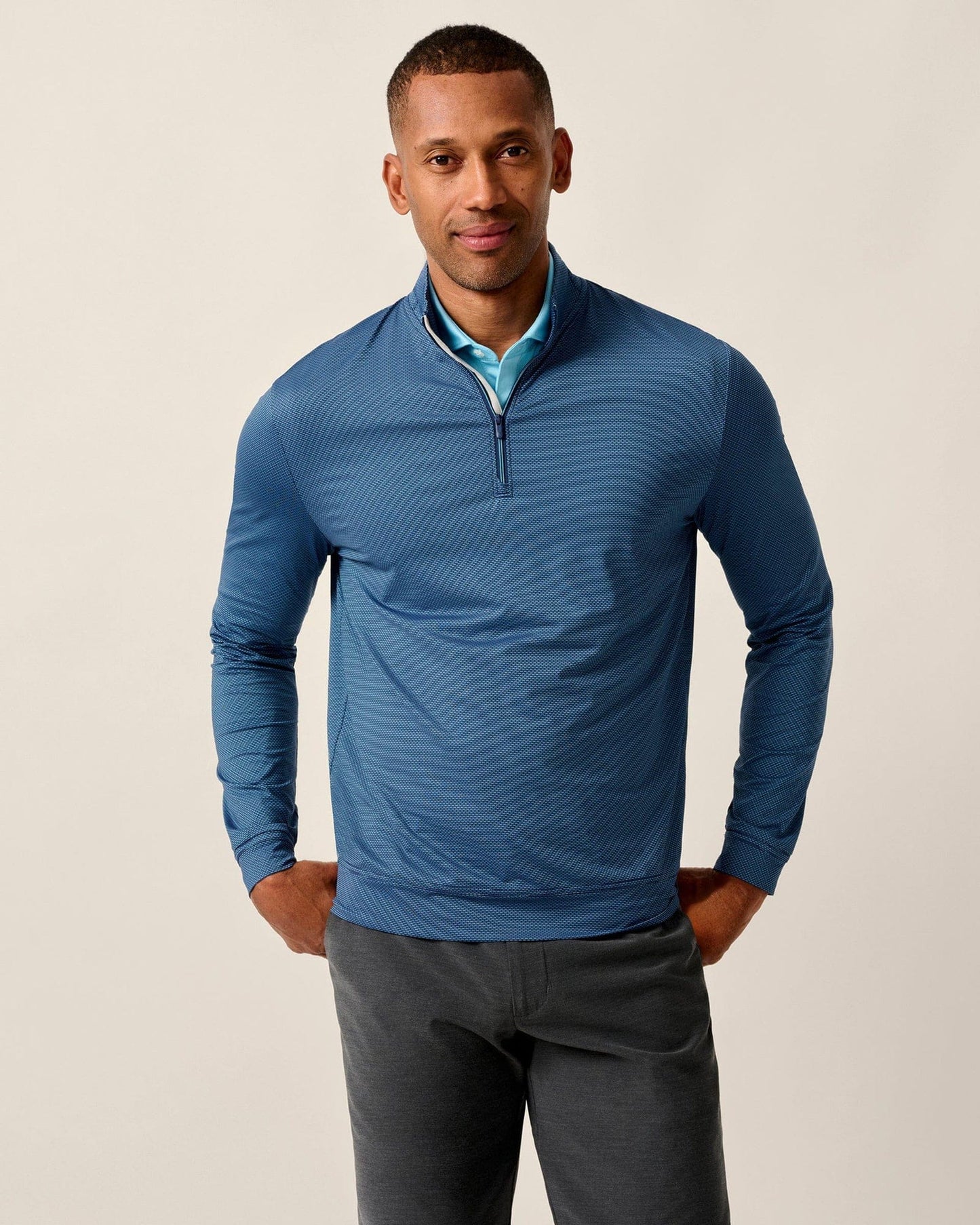 Johnnie-O Sweaters Jamie Jacquard Stretch 1/4-Zip Pullover