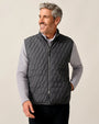 Johnnie-O Vest Belfry Quilted Puffer Vest in Dark Gray