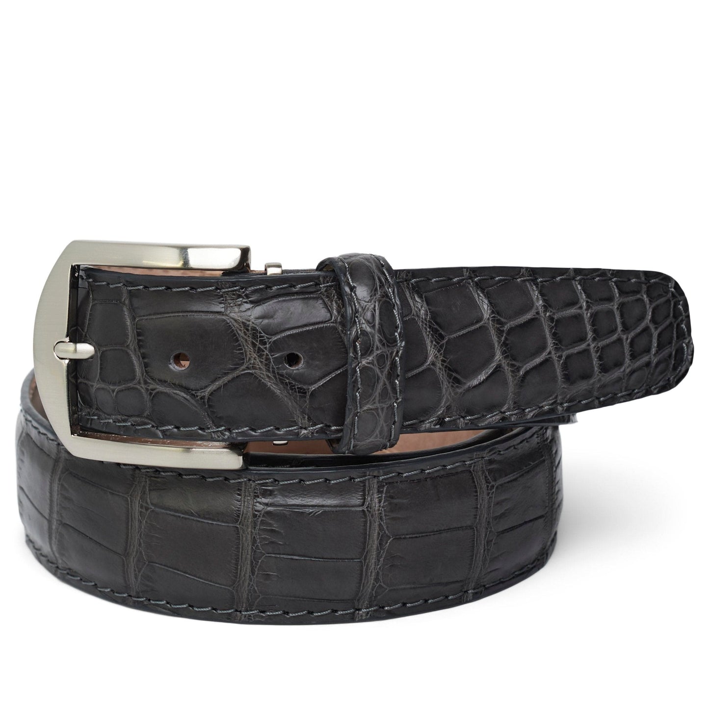 LEN Belt American Matte Alligator- Coal