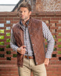 Madison Creek Outfitters Vest BOURB / M Beaver Creek Waxed Goat Suede Vest