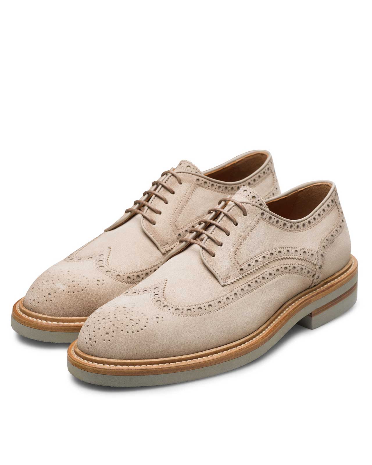 Magnanni Apolo Men's Salt Suede Brogue Wingtip Derby Shoes — Size 11.5